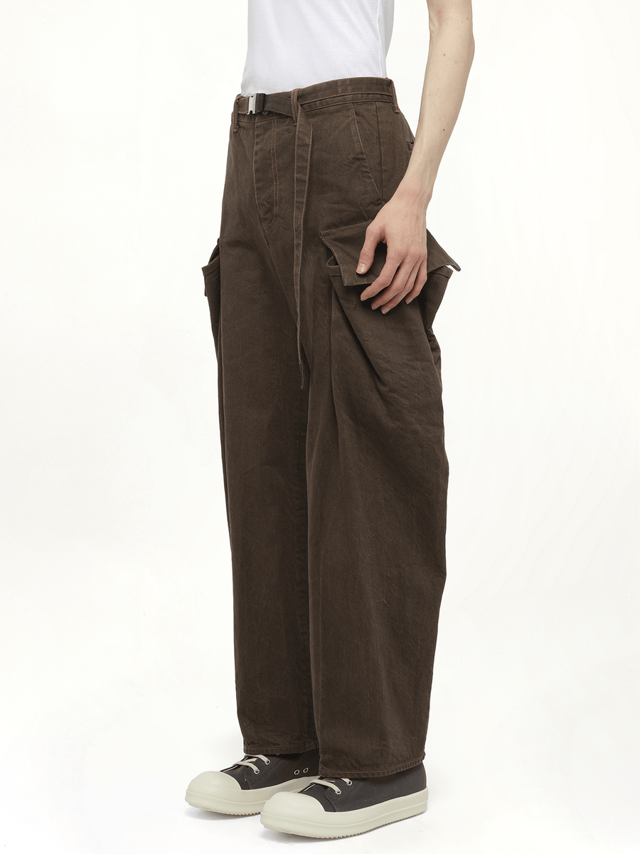 Denim Pants in Brown