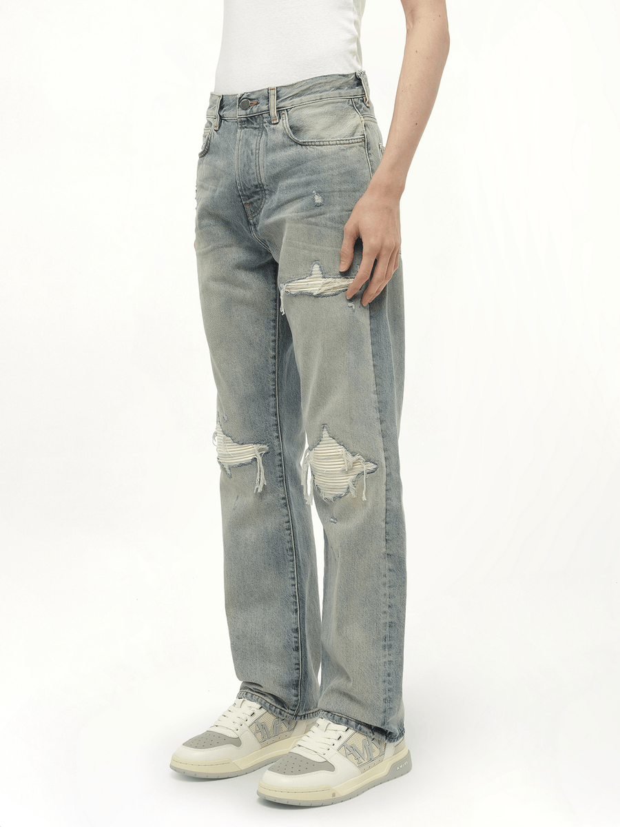Suede Straight MX1 Jeans in Antique Indigo