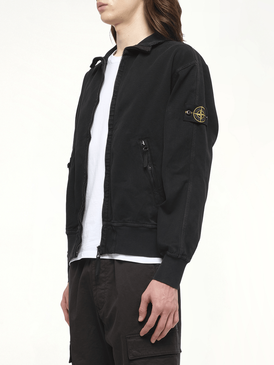 610005 Giubbotto Zip Up Cardigan in Black