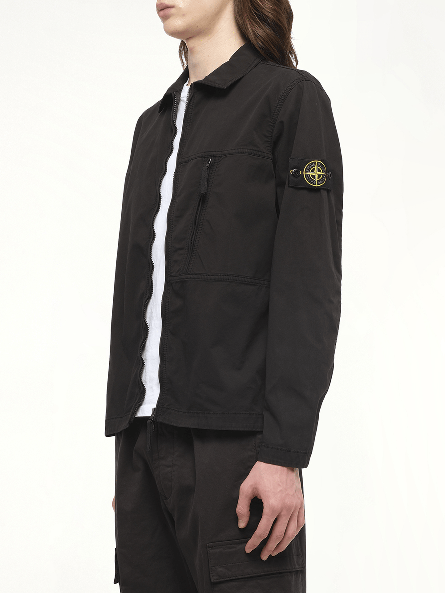 120000 Supima Overshirt in Black