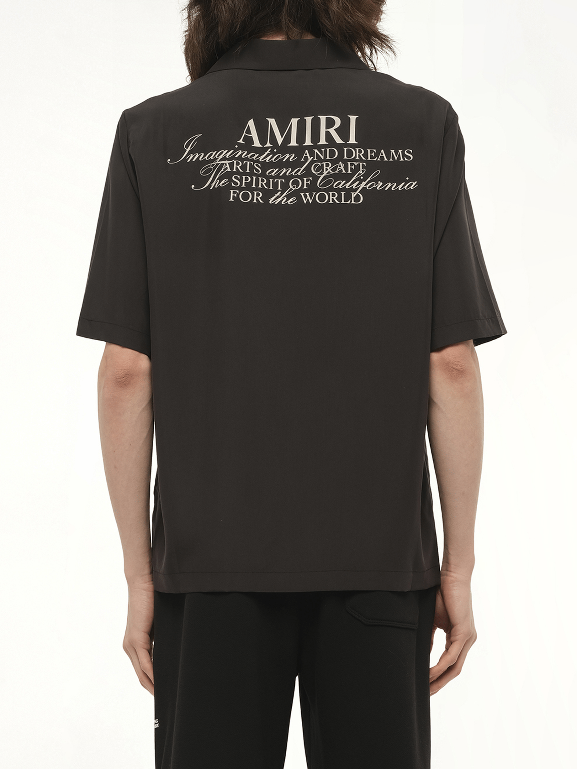 Amiri Spirit Bowling Shirt in Black