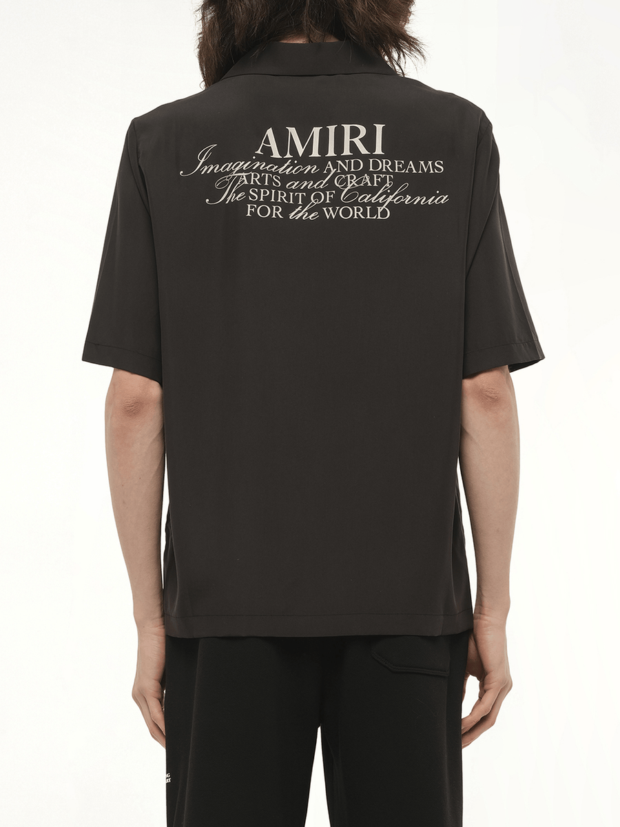 Amiri Spirit Bowling Shirt in Black