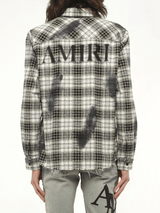 MA Quad Bleach Flannel Shirt in Black