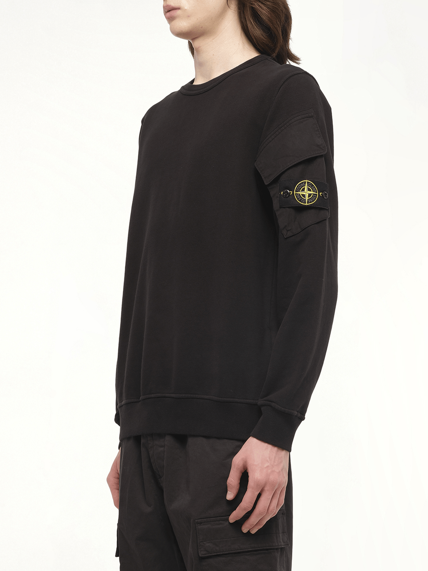 610000 Cotton Fleece Sweatshirt in Black