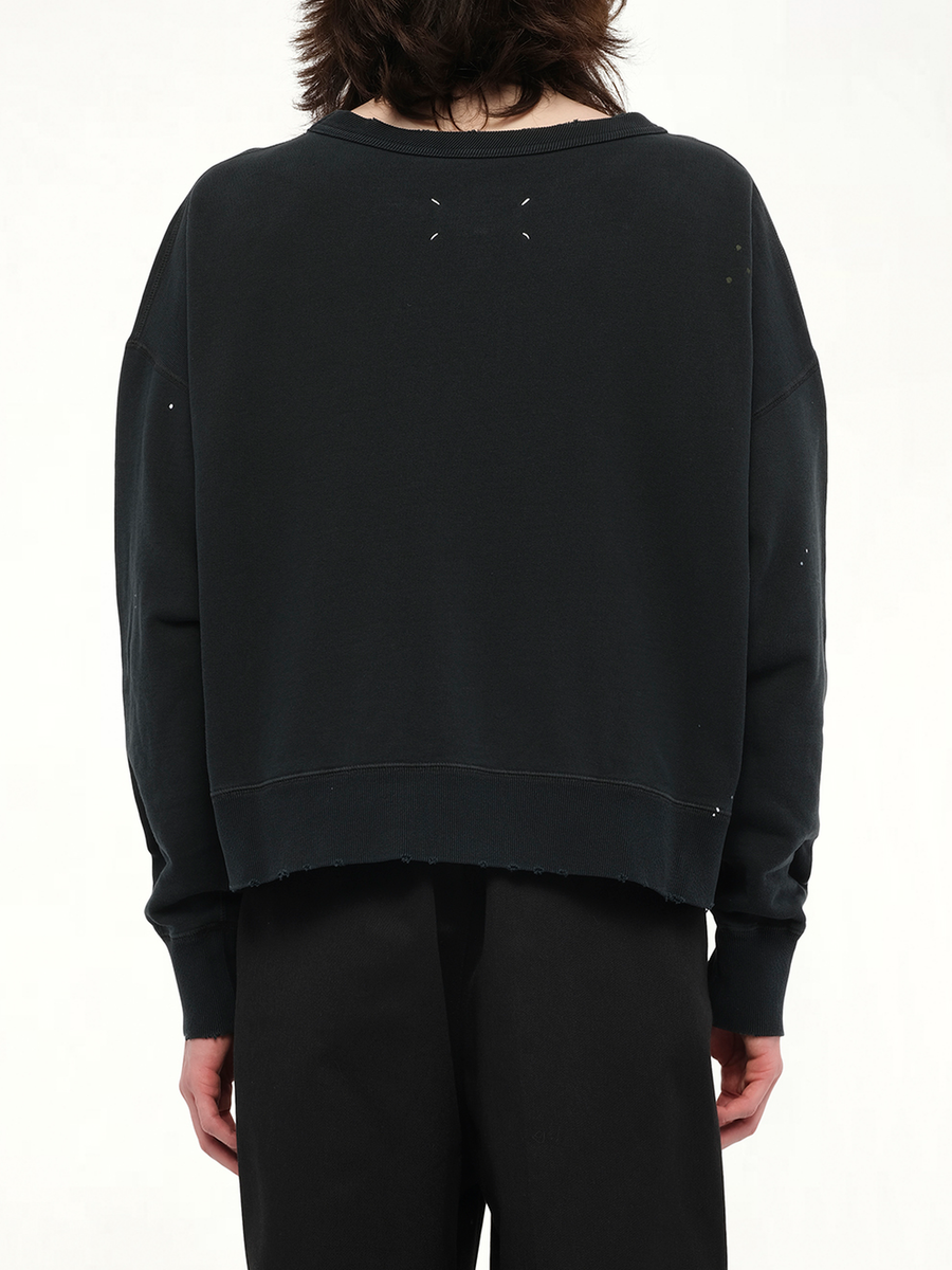 Margiela Sweatshirt in Washed Black