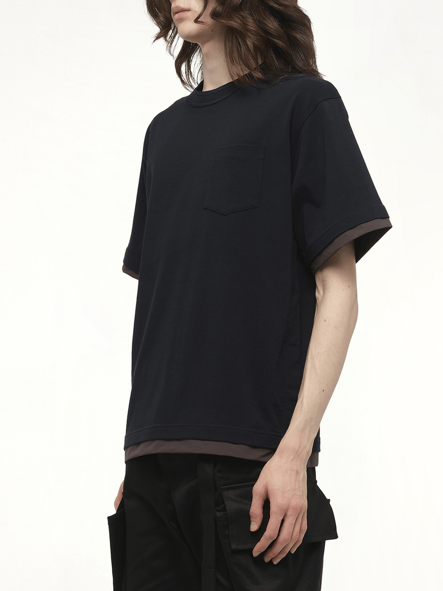 Cotton Jersey T-Shirt in Navy