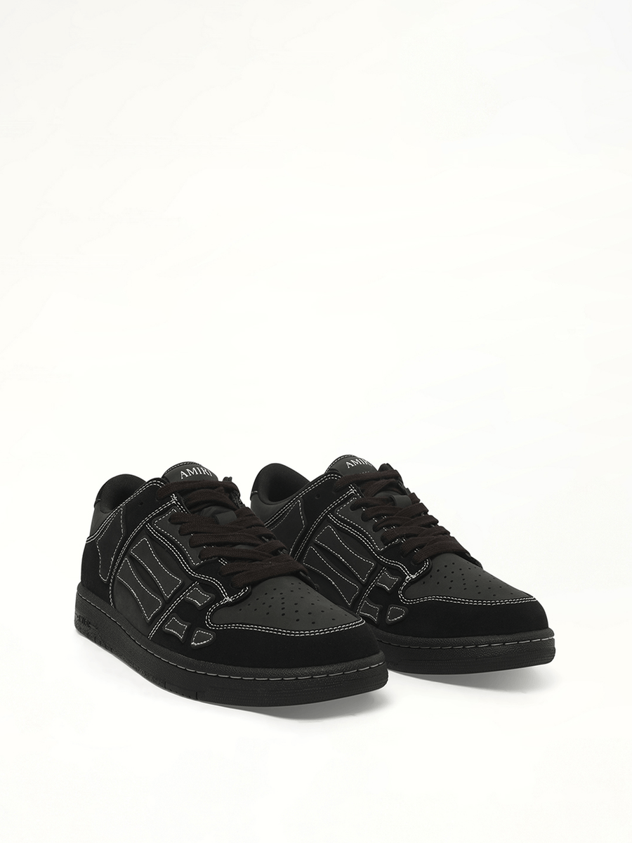Skeleton Top Low Sneaker in Black Front View | AMIRI