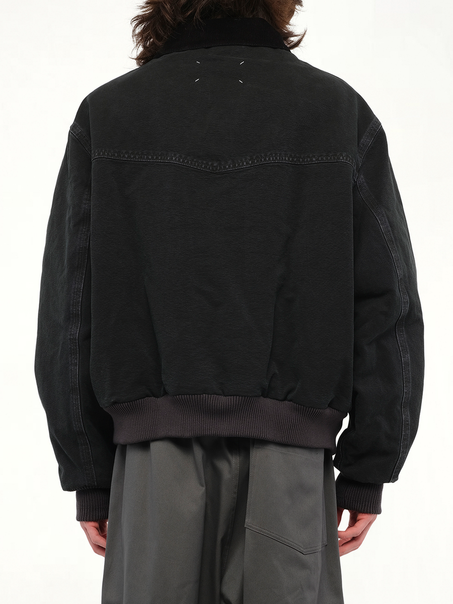Workwear Jacket in Washed Black