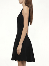 Emb Rose Mini Dress in Black