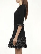 Alexander McQueen - Plain Knit Mini Dress in Black