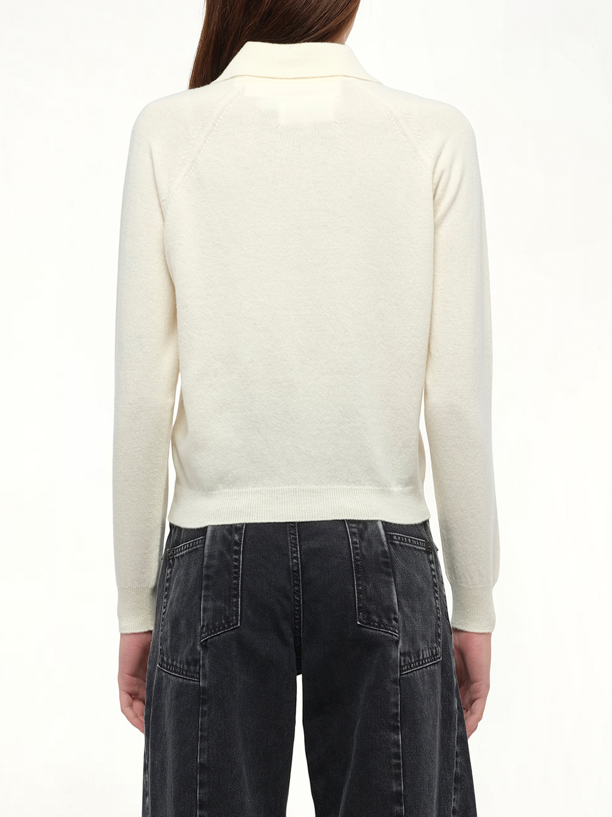 Wool Polo Shirt in Off White