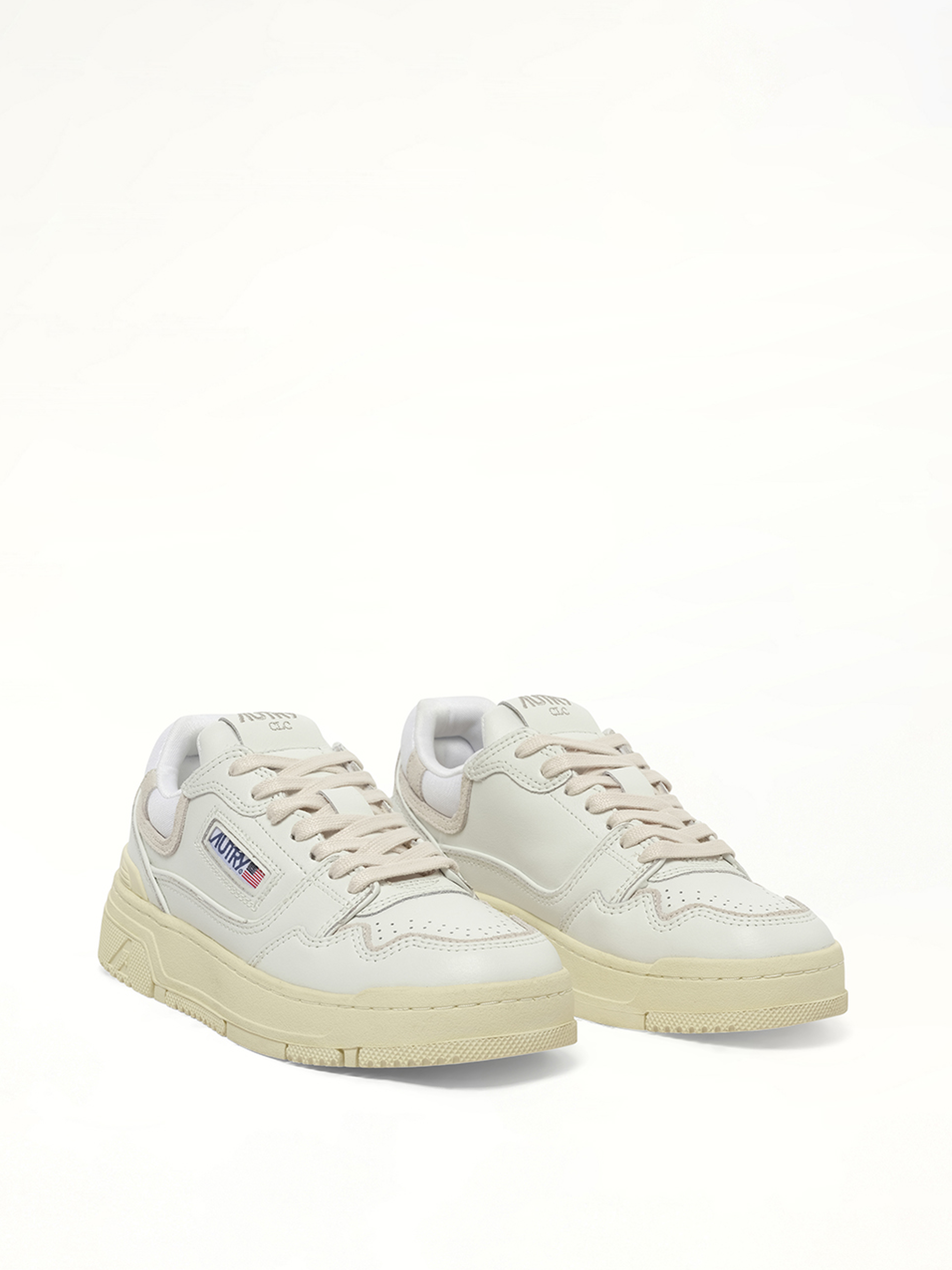 CLC Low Sneakers in White Front View | AUTRY