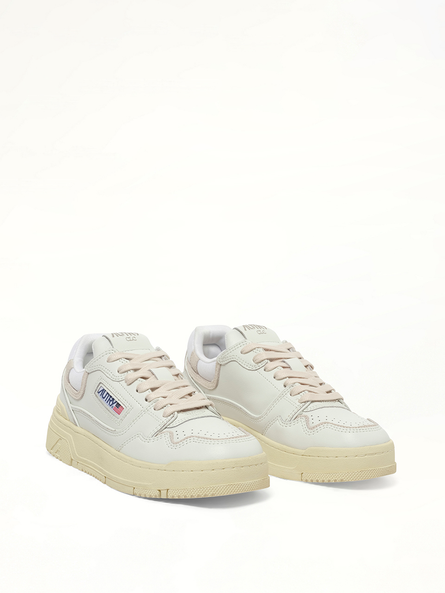 CLC Low Sneakers in White Front View | AUTRY