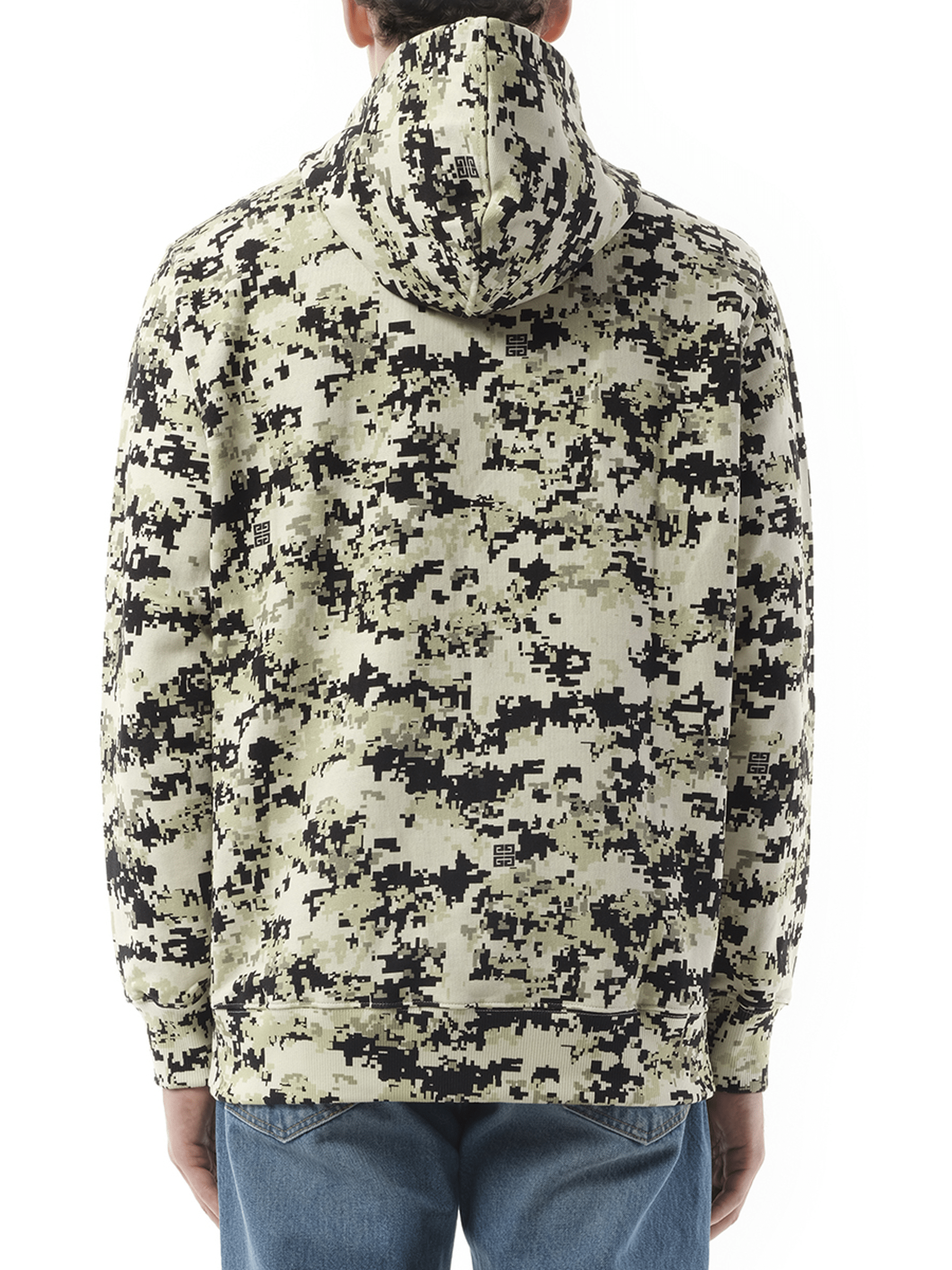Givenchy Camo All Over Hoodie in Pearl Beige/Black