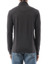 Givenchy Faded Logo Dyed Long Sleeve T-Shirt in Black/Grey