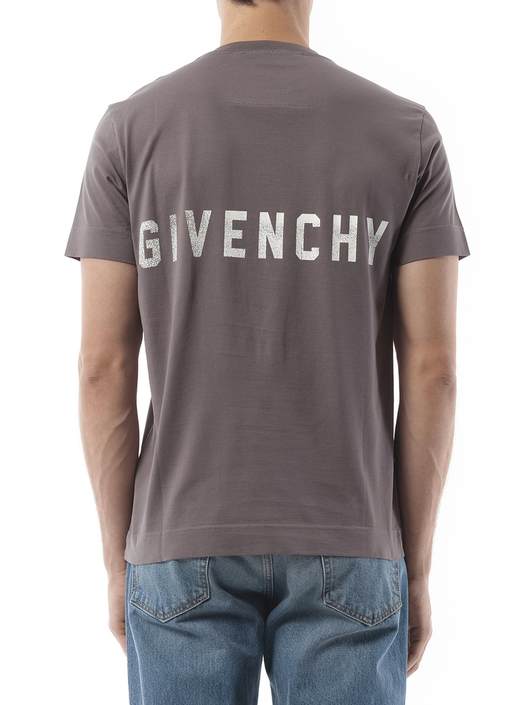 Givenchy Four G Dyed Logo T-Shirt in Quartz Grey