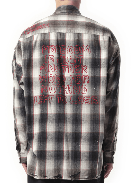 Maison Mihara Yasuhiro Vintage Like Check L/S Shirt in Gray