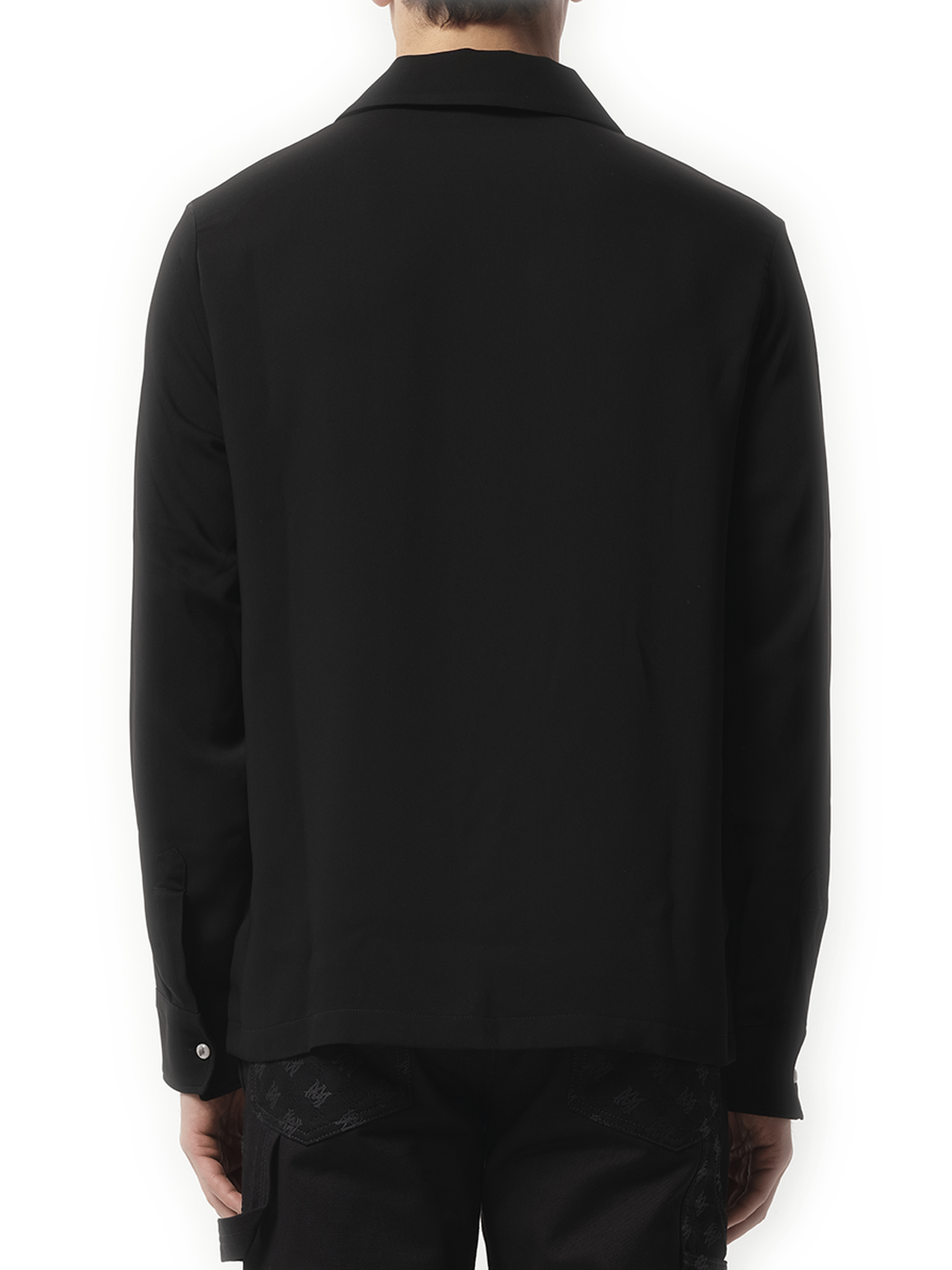 Amiri Round Pocket Dress Shirt in Black