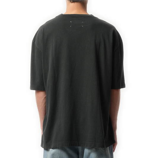 Number Logo T-Shirt in Washed Black