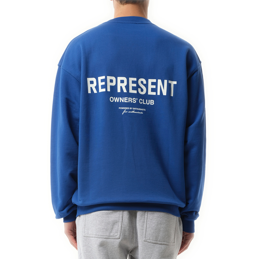 Represent Owners Club Sweater in Cobalt Blue