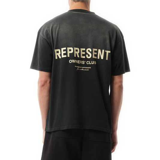Represent Owners Club T-Shirt in Aged Black