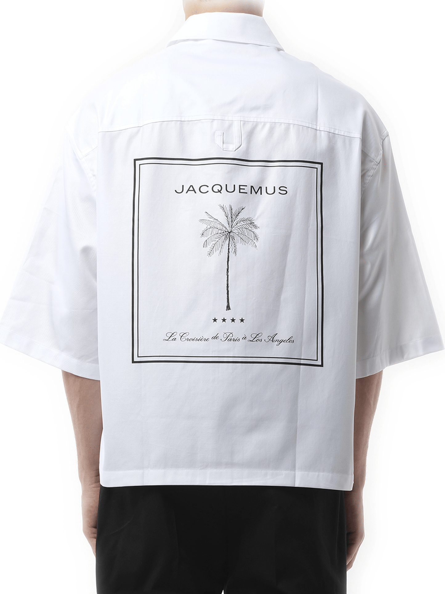Jacquemus La Chemise Aloe Palm Tree in White/Black