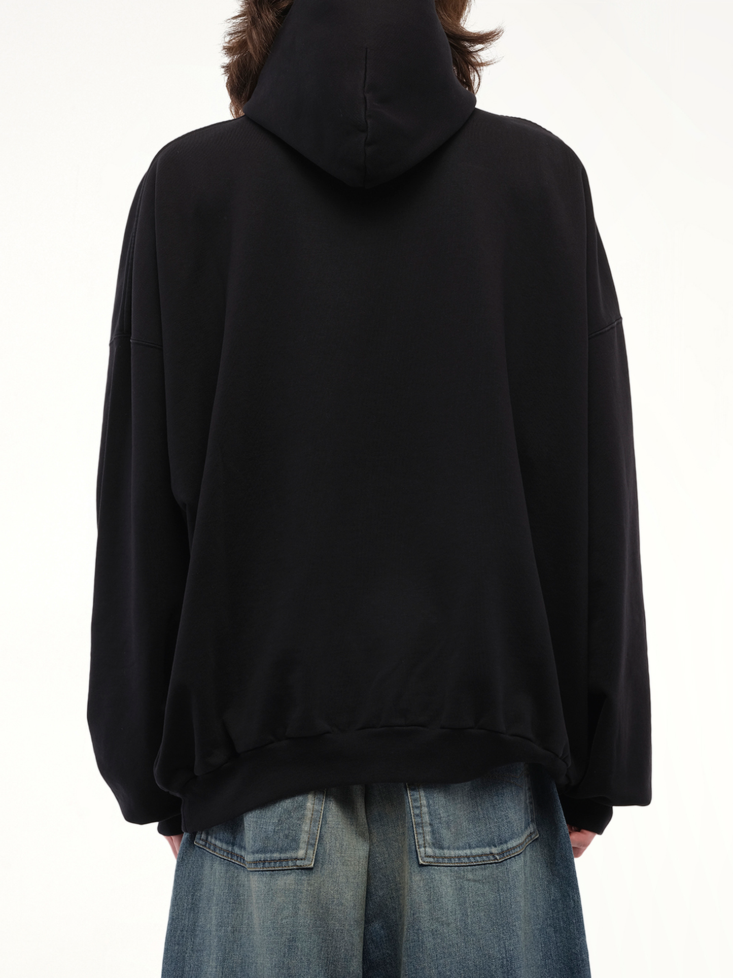 Balenciaga BB Embroidery Large Fit Hoodie in Black