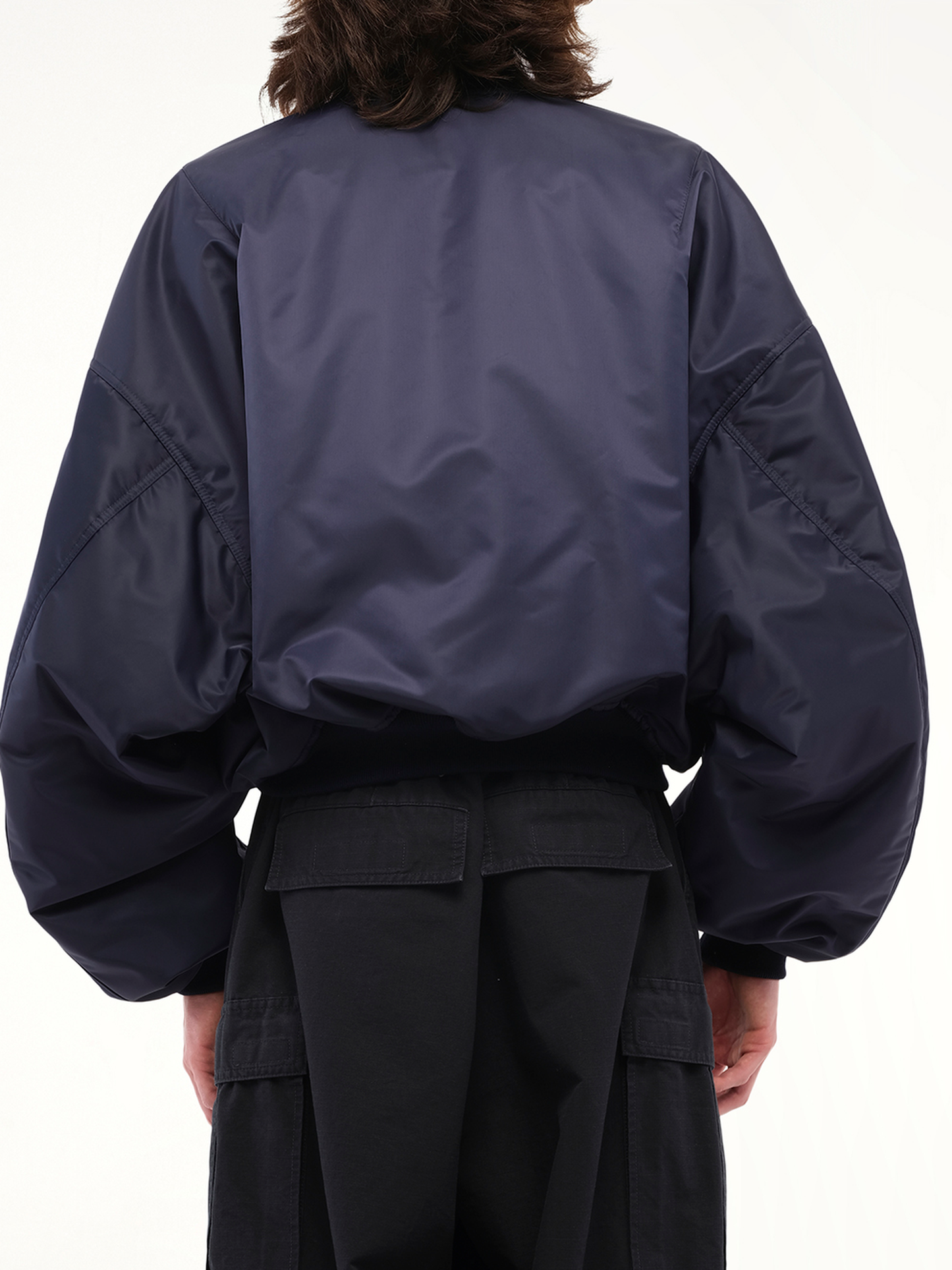 Balenciaga Round Bomber in Dark Navy