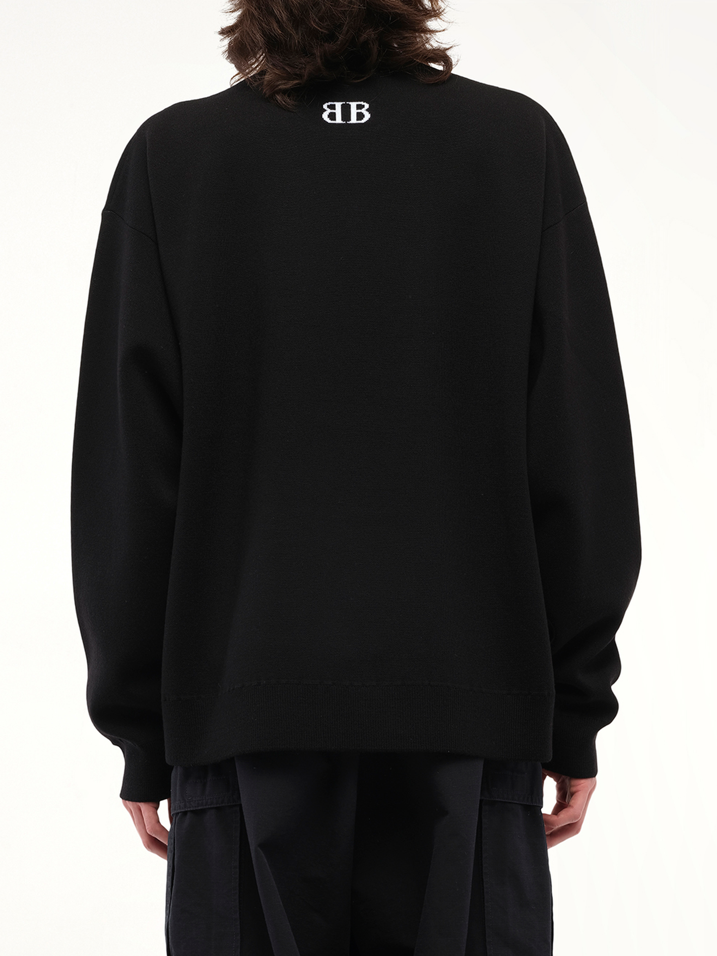Balenciaga Crewneck Sweater in Black/White