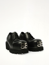 Stomper Derbie BB in Black Front View | BALENCIAGA