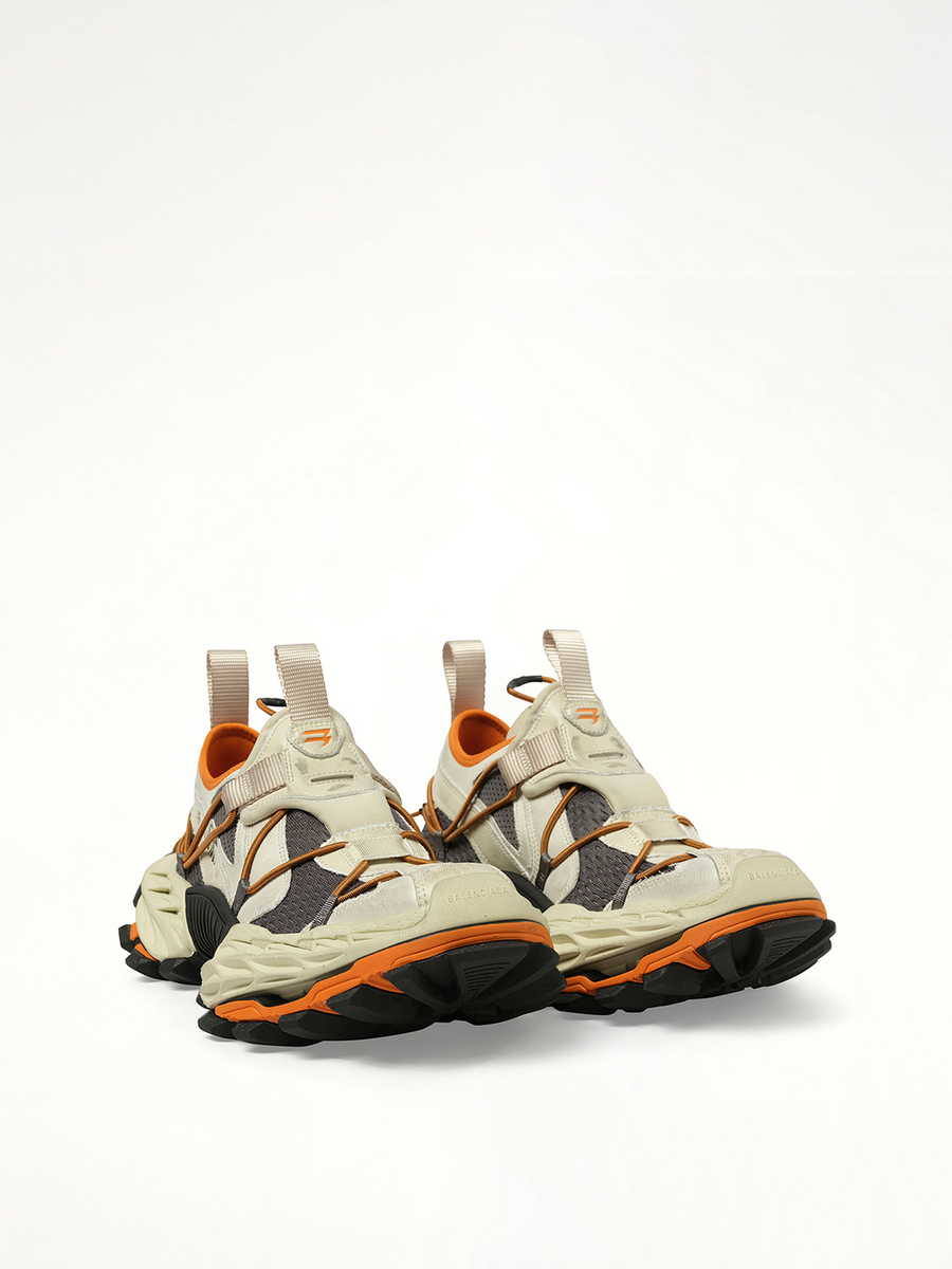 Hike Sneaker in Beige/Orange Front View | BALENCIAGA