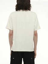 Rhude Distressed Logo T-Shirt in Vintage White
