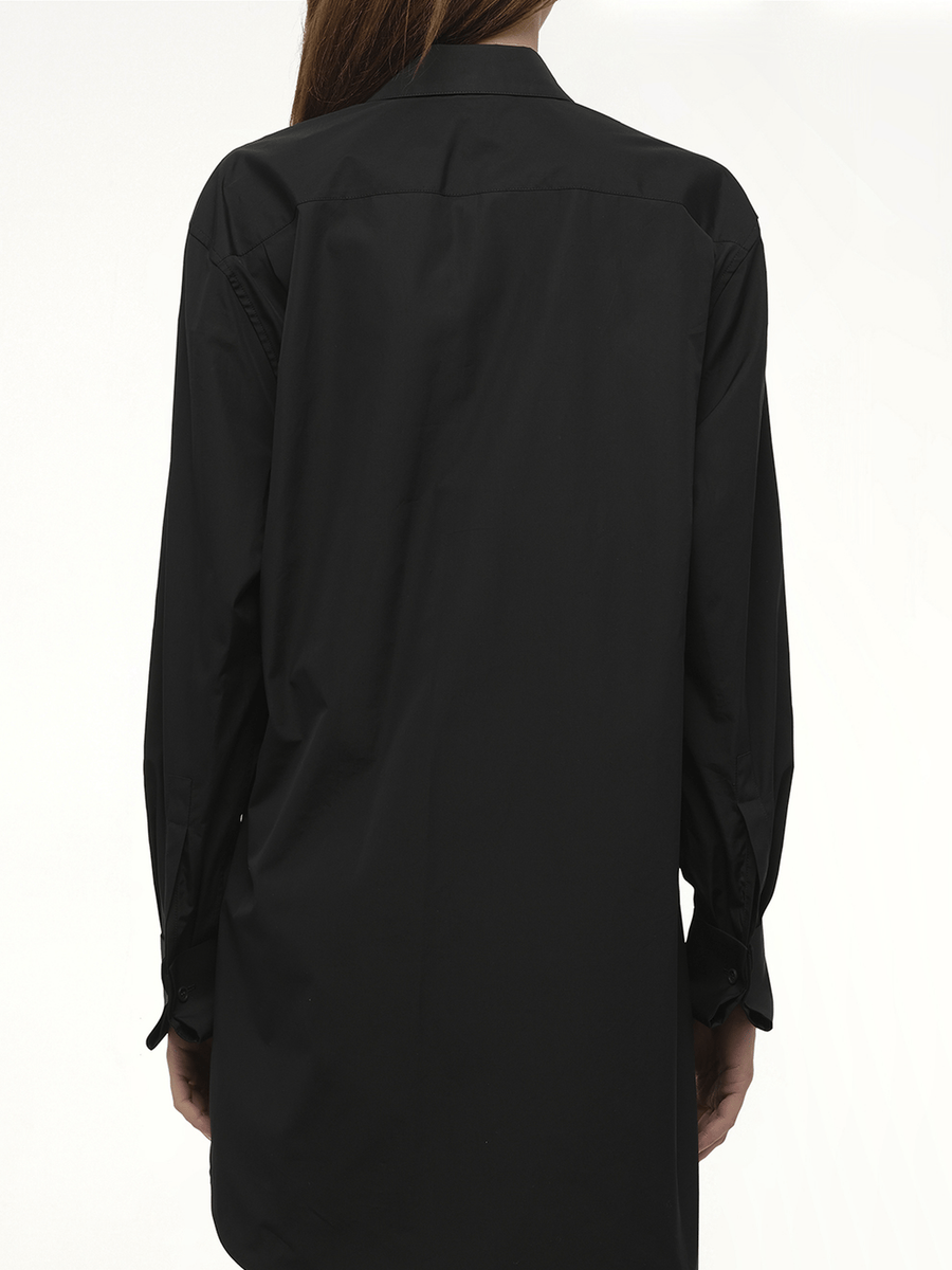 Loewe Draped Shirt Dress in Black