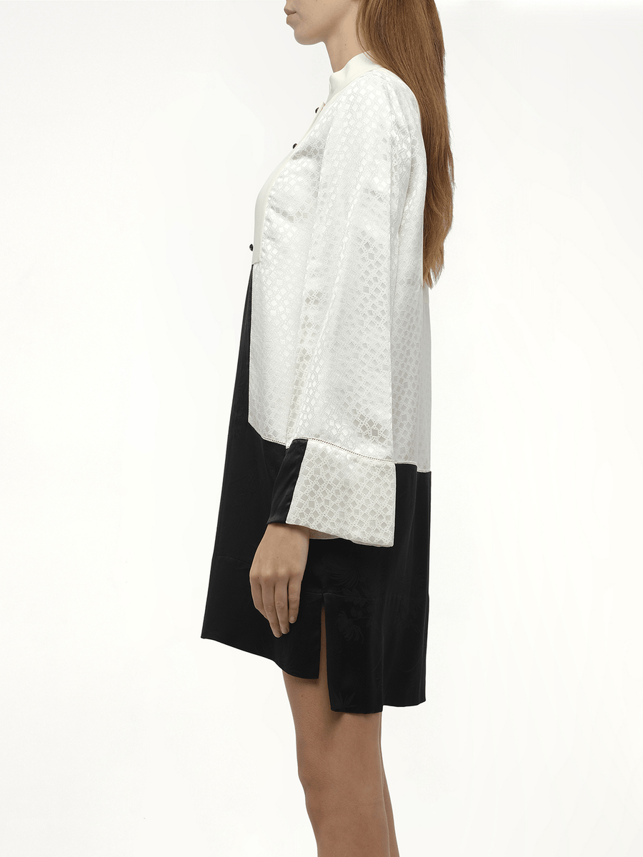 Amq - Dress in Bone/Blk