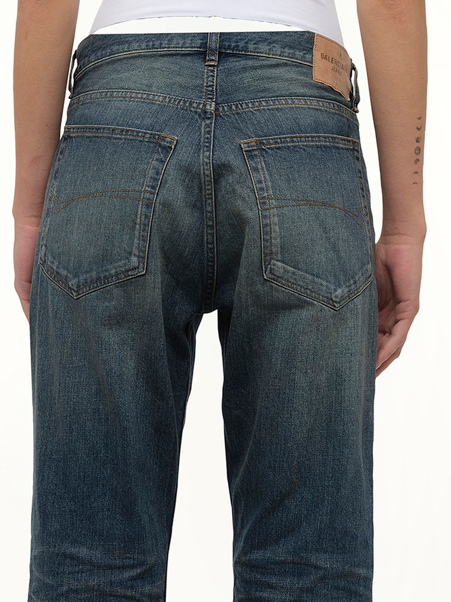 Balenciaga Straight Fit Denim Pants in Whiskers