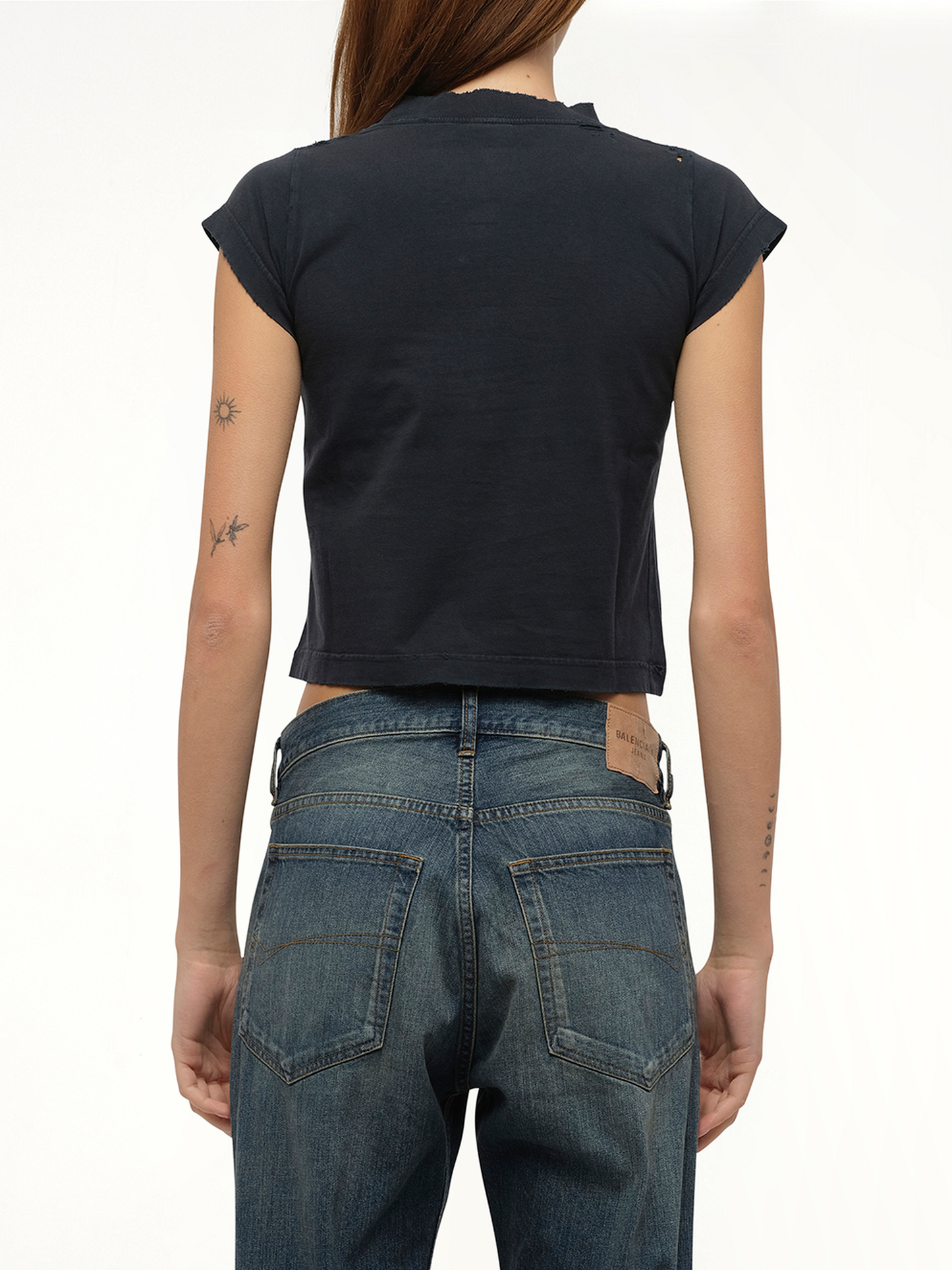 Balenciaga Shrunk T-Shirt in Faded Washed Black