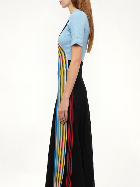 Stripe Bands Dress in Blue