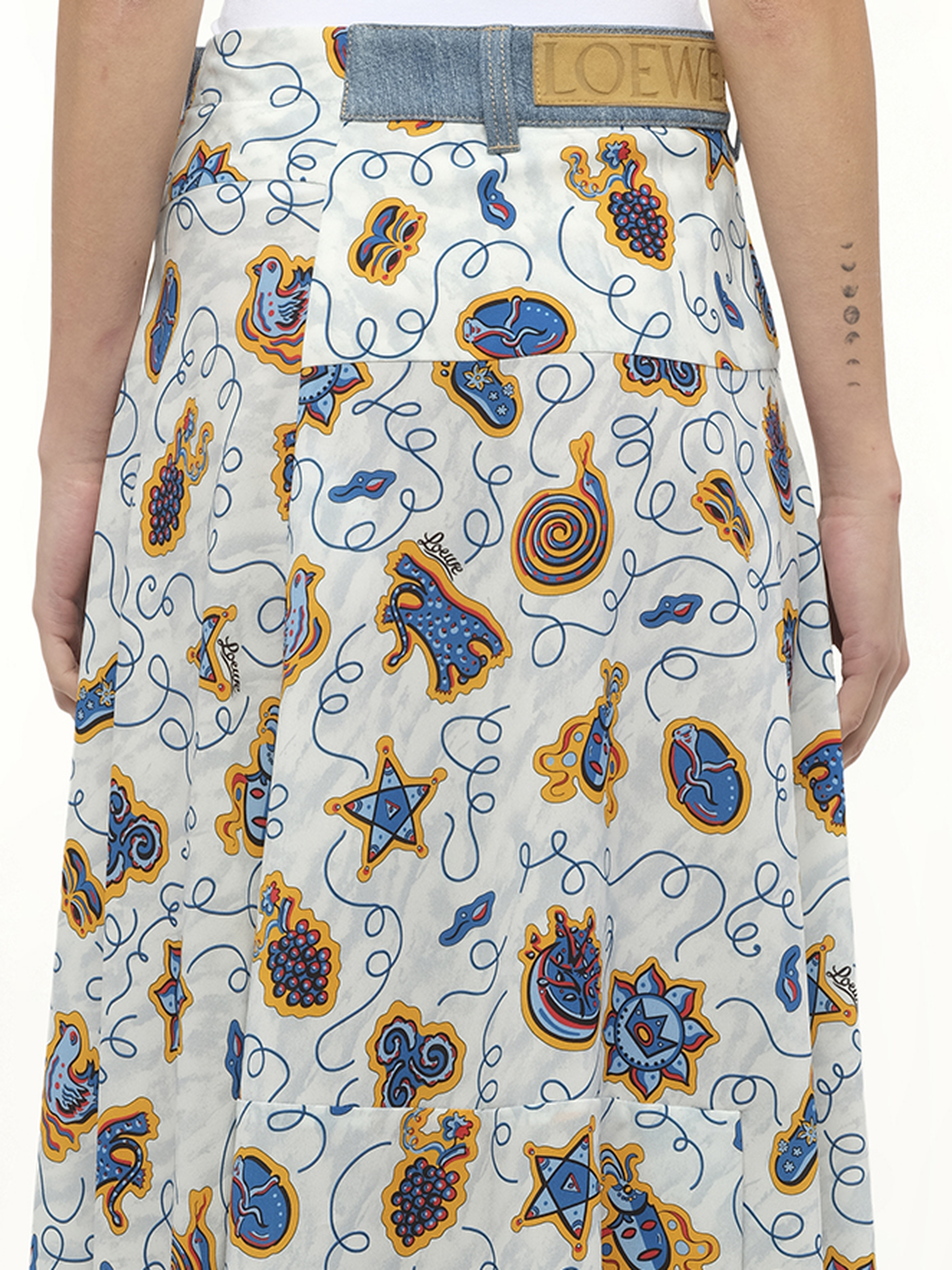 Loewe x Paula's Ibiza 白色牛仔半身裙