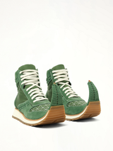 Dinosaur Sneaker Hi in Green Front View | LOEWE