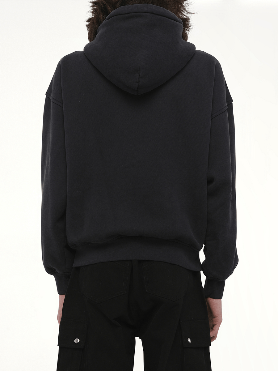 Rhude Monaco Regatta Full-Zip Hoodie in Vintage Black