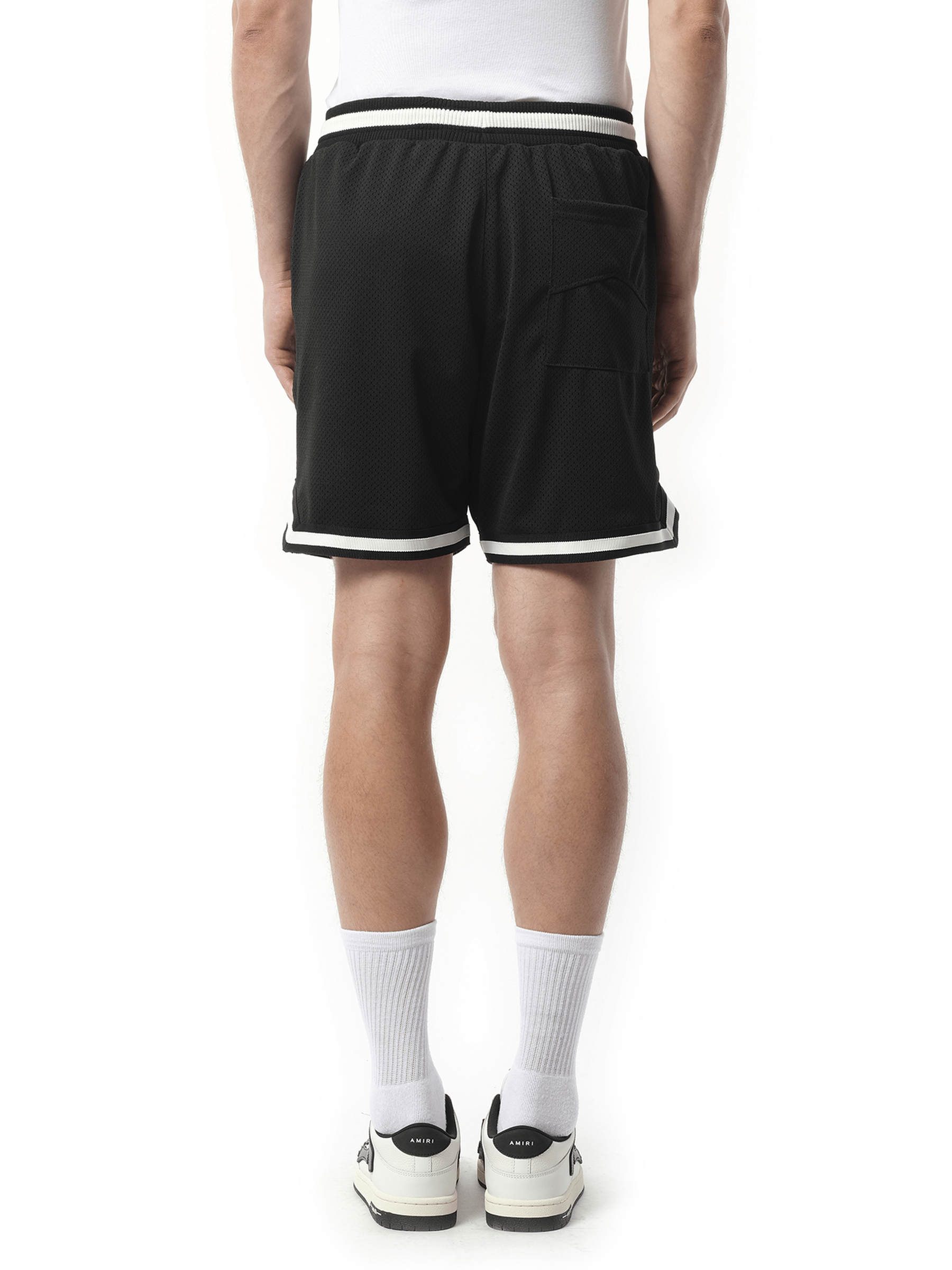 Rhude Rhude Collegiate Basketball Shorts in Black/White
