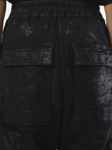 Rick Owens Drkshdw Denim Double Cargo Jumbo Belas in Black