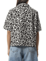 Marni Flower Print Short Sleeve Shirt in Black