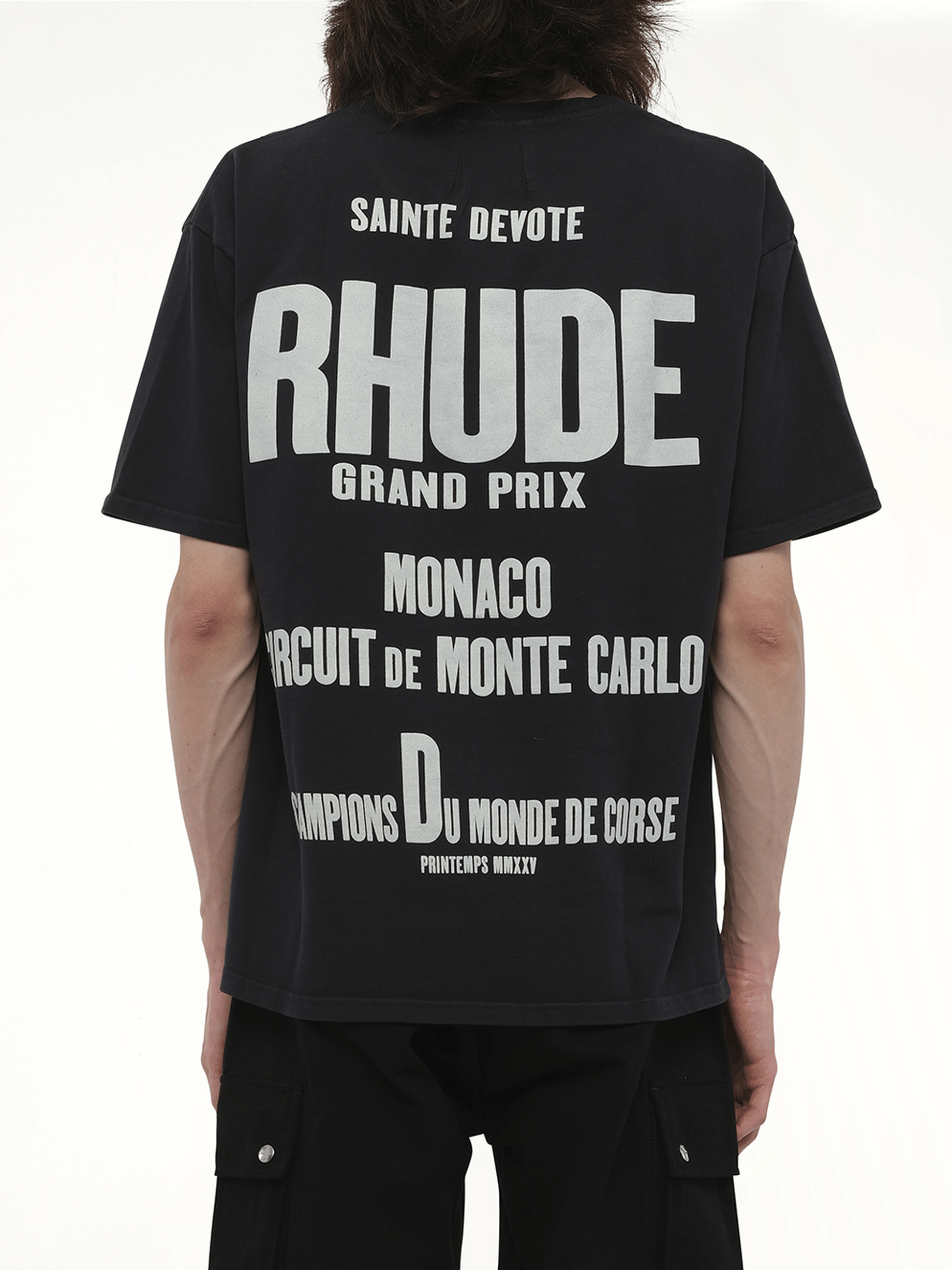 Rhude Champions Du Monde T-Shirt in Vintage Black