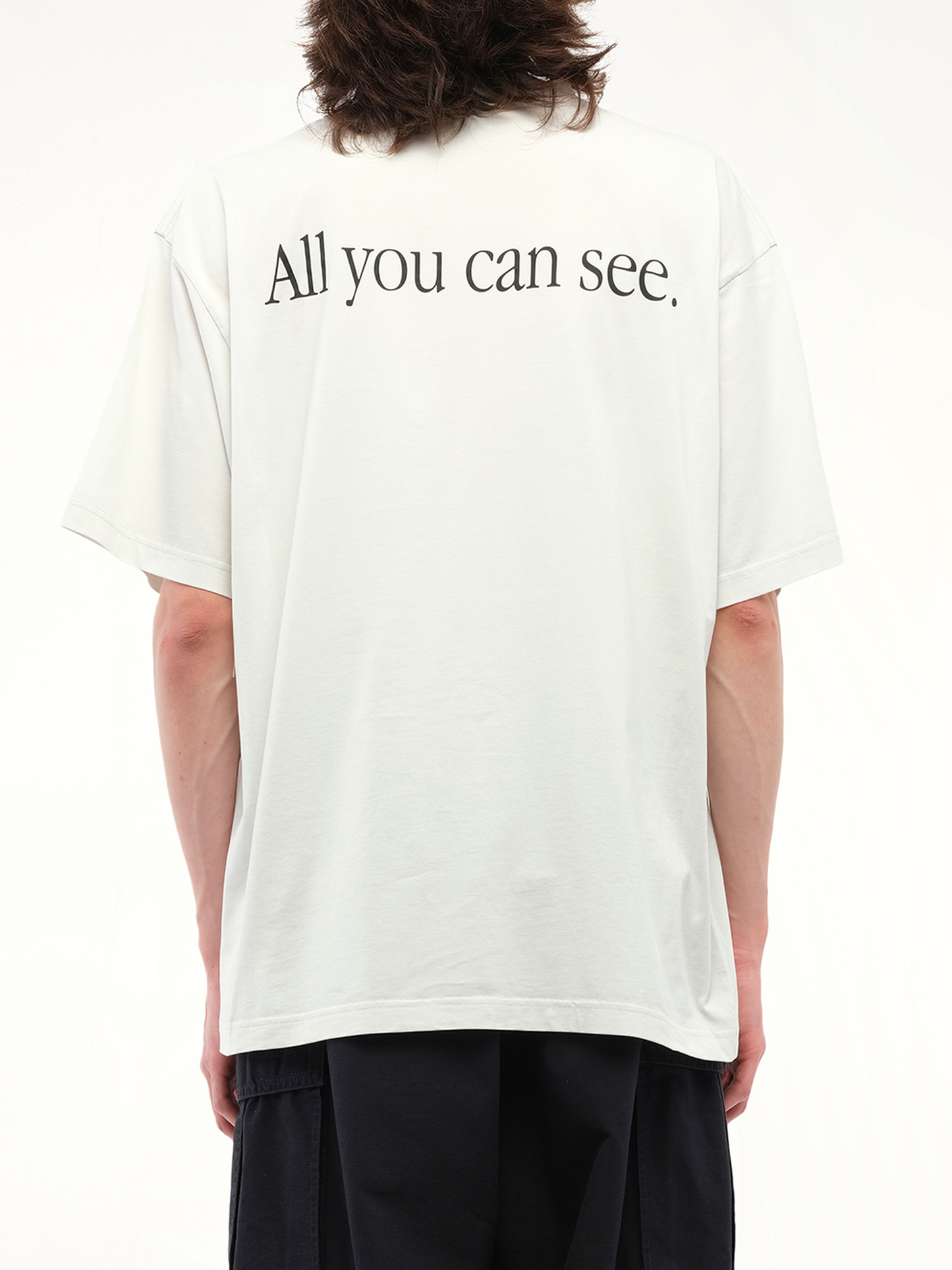 Balenciaga 360 Sunglasses Medium Fit T-Shirt in Dirty White