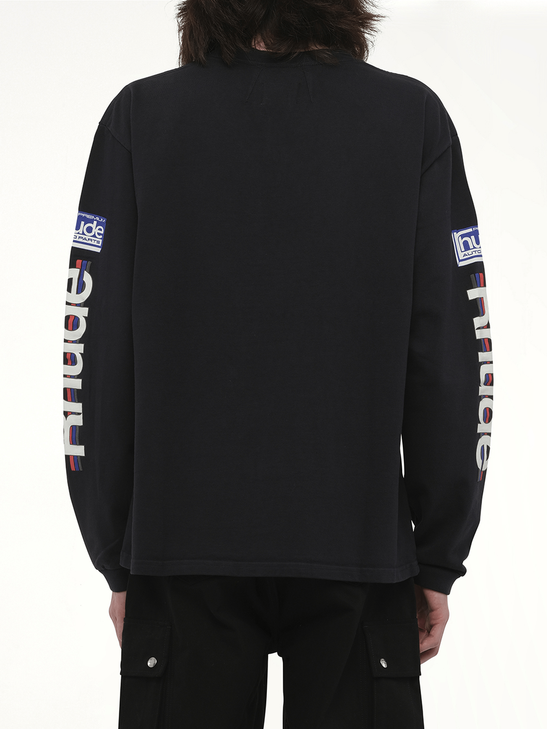 Rhude Petrol Patch Long Sleeve T-Shirt in Vintage Black