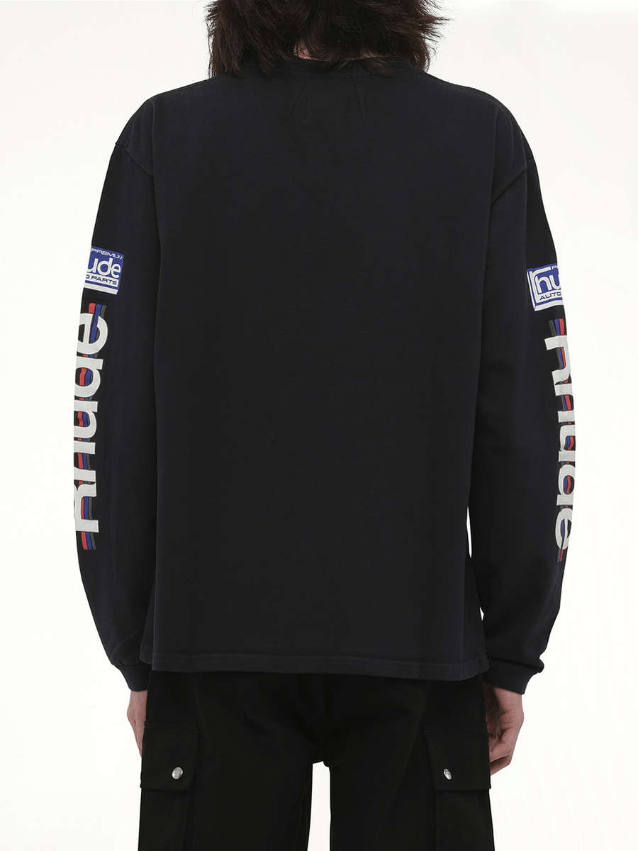 Rhude Petrol Patch Long Sleeve T-Shirt in Vintage Black