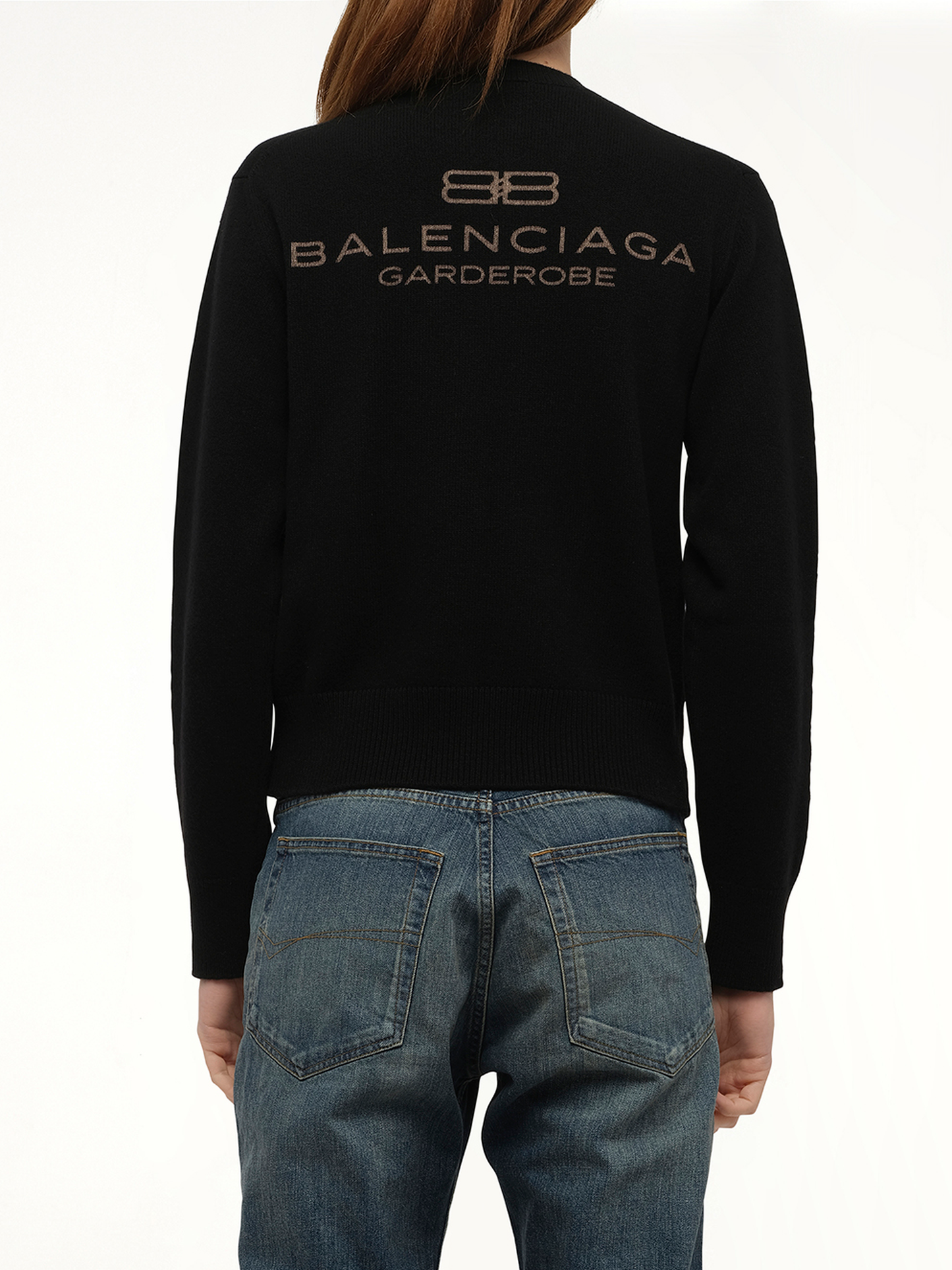 Balenciaga Wool Embroidery Sweater in Black