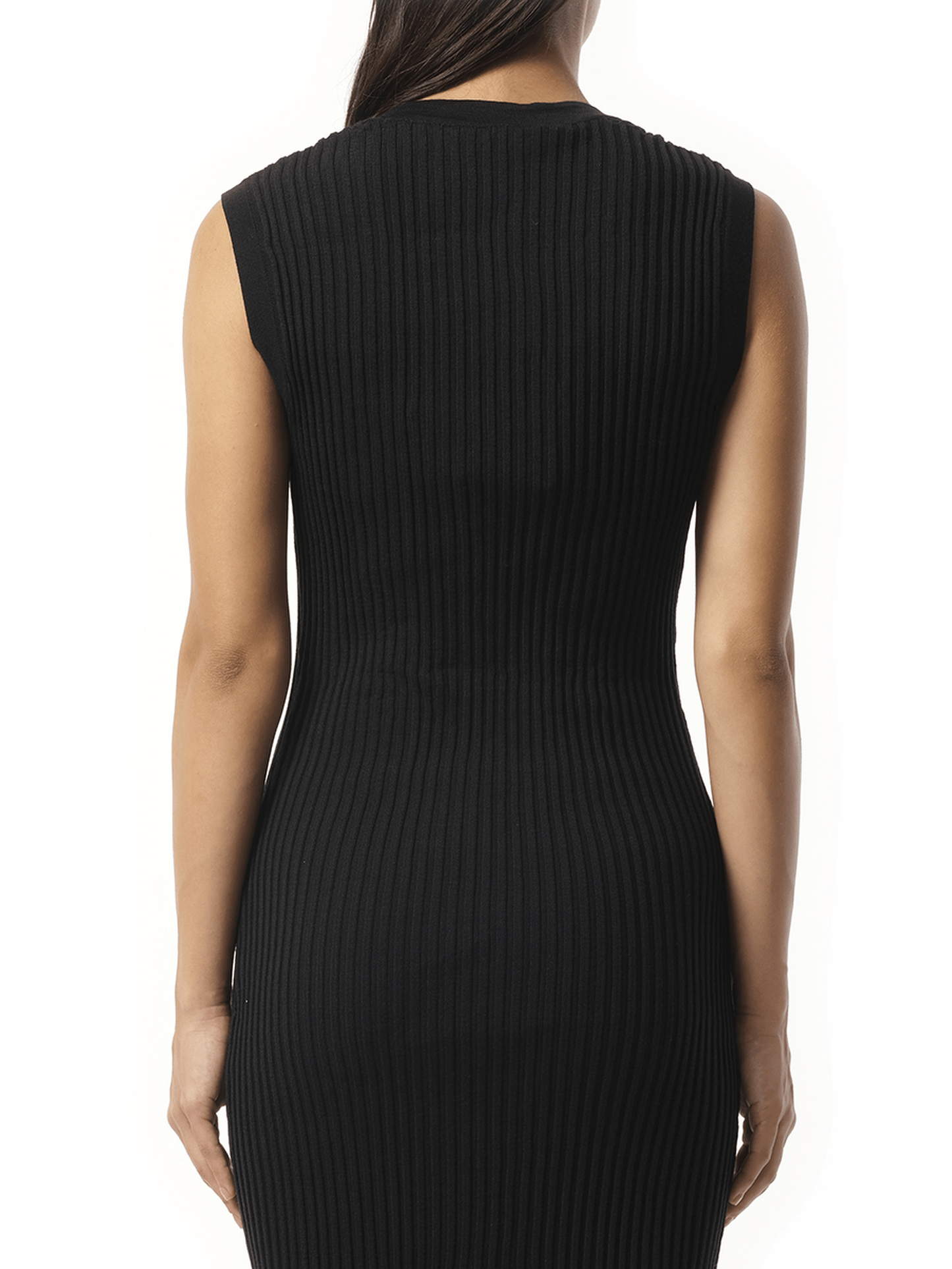 Long Knit Dress in Black