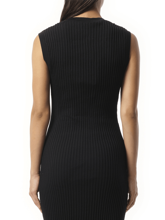 Long Knit Dress in Black